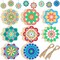 Unfinished Wooden Mandala Painting Crafts – 40 PCS Wood Mandala Slices for DIY Painting, Relaxing Art Projects, Diwali, Wedding & Home Decor (4 Inch, Elegant)